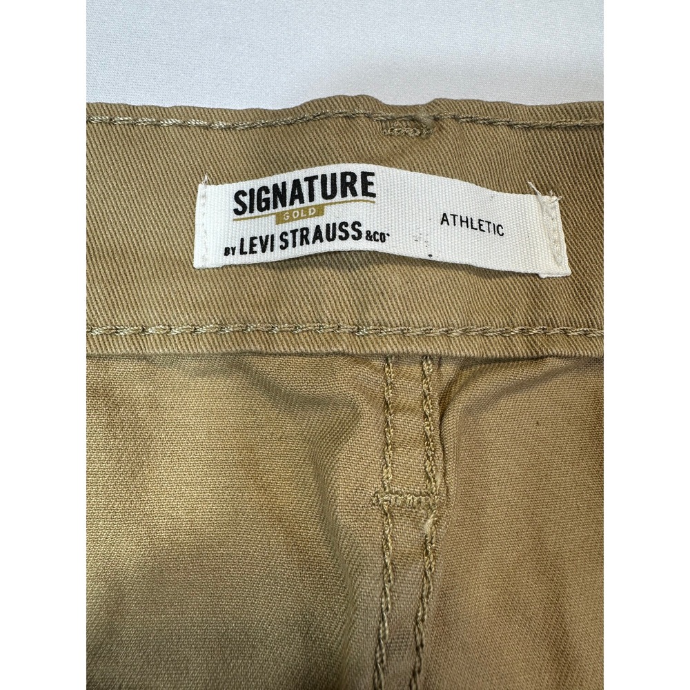 Signature by Levi Strauss Men's Athletic Tech Khaki Pants 34x32 Athletic Fit NEW - Picture 10 of 15